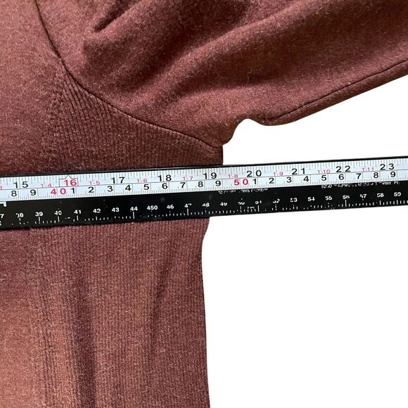 Athleta Balance Midi Sweater Dress Women M Brown Pockets #599867 $89 - Picture 10 of 12